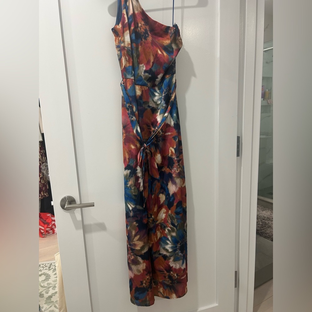 Nicole Miller Vibrant Red and Blue Dress